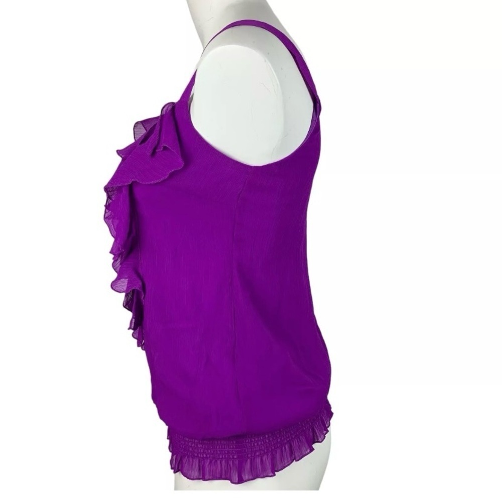 Boston Proper Ruffle Front Blouse- Sz 2 - Picture 3 of 11